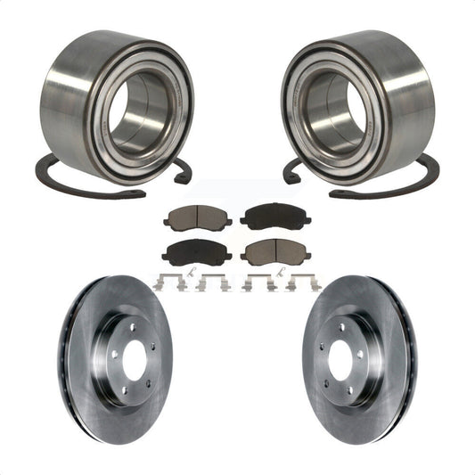 Wheel Bearing Brake Rotor Pad Front Kit For Mitsubishi Jeep Outlander RVR Lancer