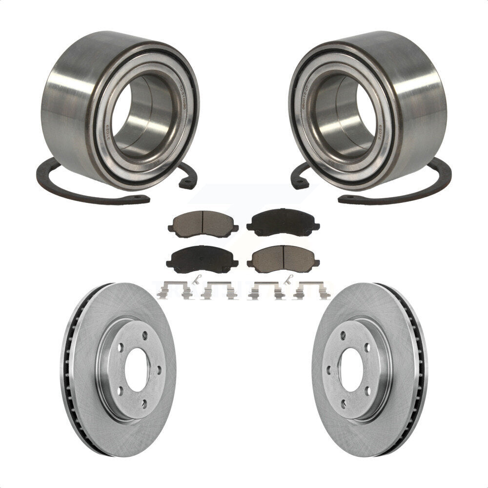 Wheel Bearing Disc Brake Rotor Pad Front Kit For Mitsubishi Lancer Dodge Caliber
