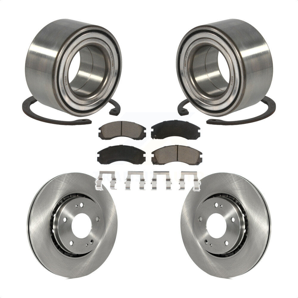 Wheel Bearing Brake Rotor Pads Front Kit For Mitsubishi Lancer Ralliart with AWD