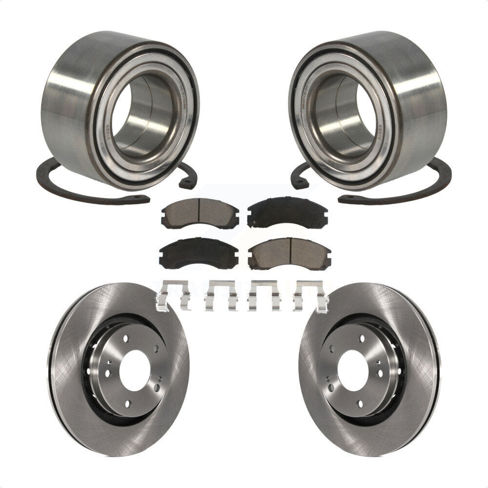 Wheel Bearing Brake Rotor And Pad Front Kit For Mitsubishi Outlander PHEV Lancer