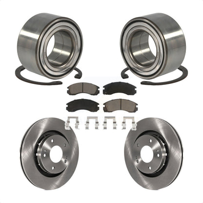 Wheel Bearing Brake Rotor And Pad Front Kit For Mitsubishi Outlander PHEV Lancer