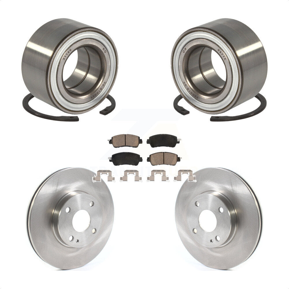 Wheel Bearing Disc Brake Rotors And Ceramic Pads Front Kit For Toyota Yaris iA