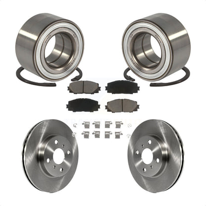 Wheel Bearing Disc Brake Rotor & Pad Front Kit For Toyota Yaris Prius C Scion iQ