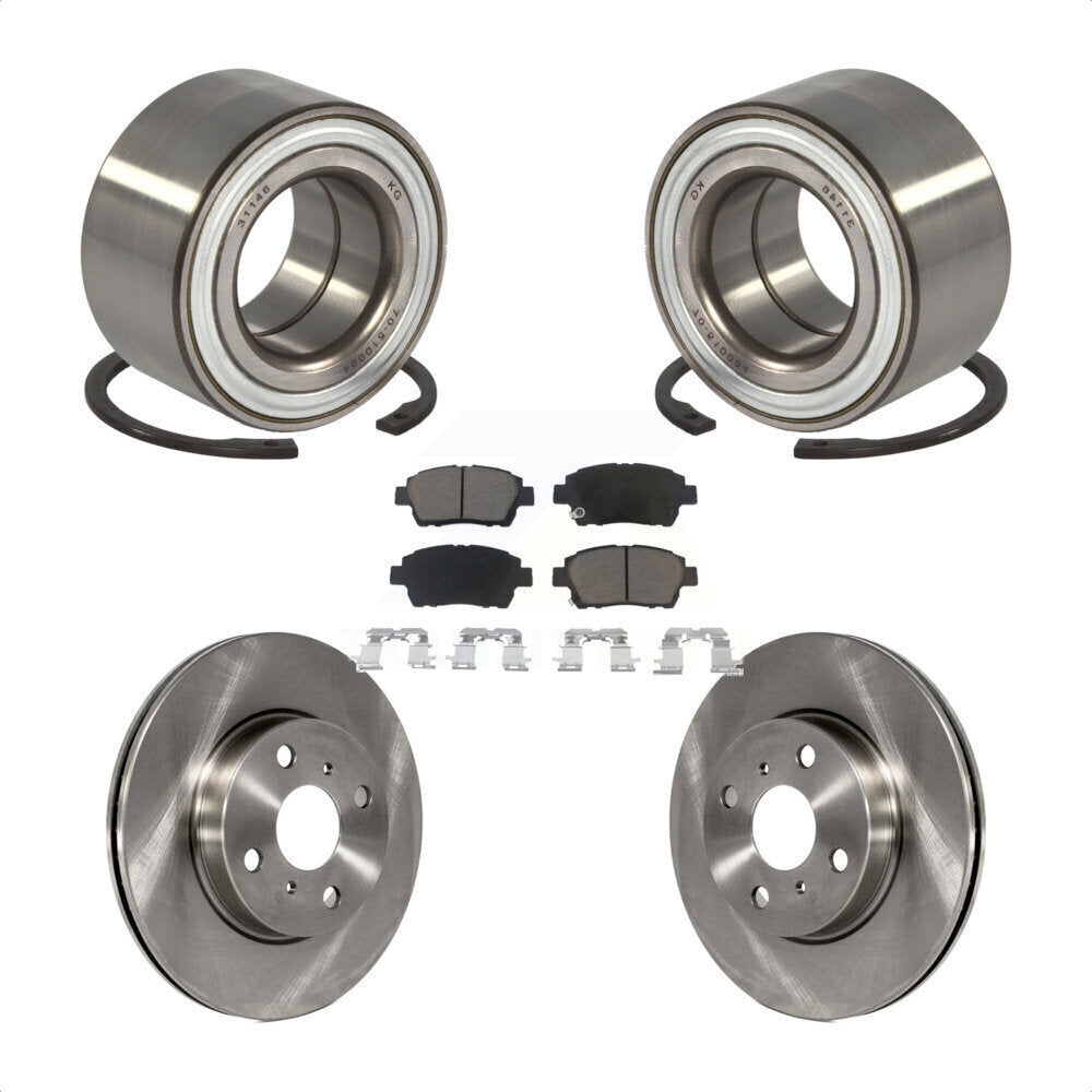 Wheel Bearing Disc Brake Rotors And Ceramic Pads Front Kit For Scion iQ