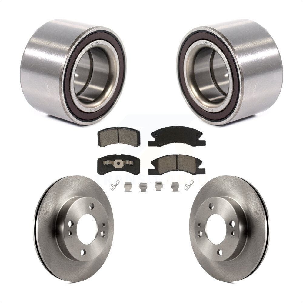 Wheel Bearing Disc Brake Rotor And Pad Front Kit For 2014-2015 Mitsubishi Mirage