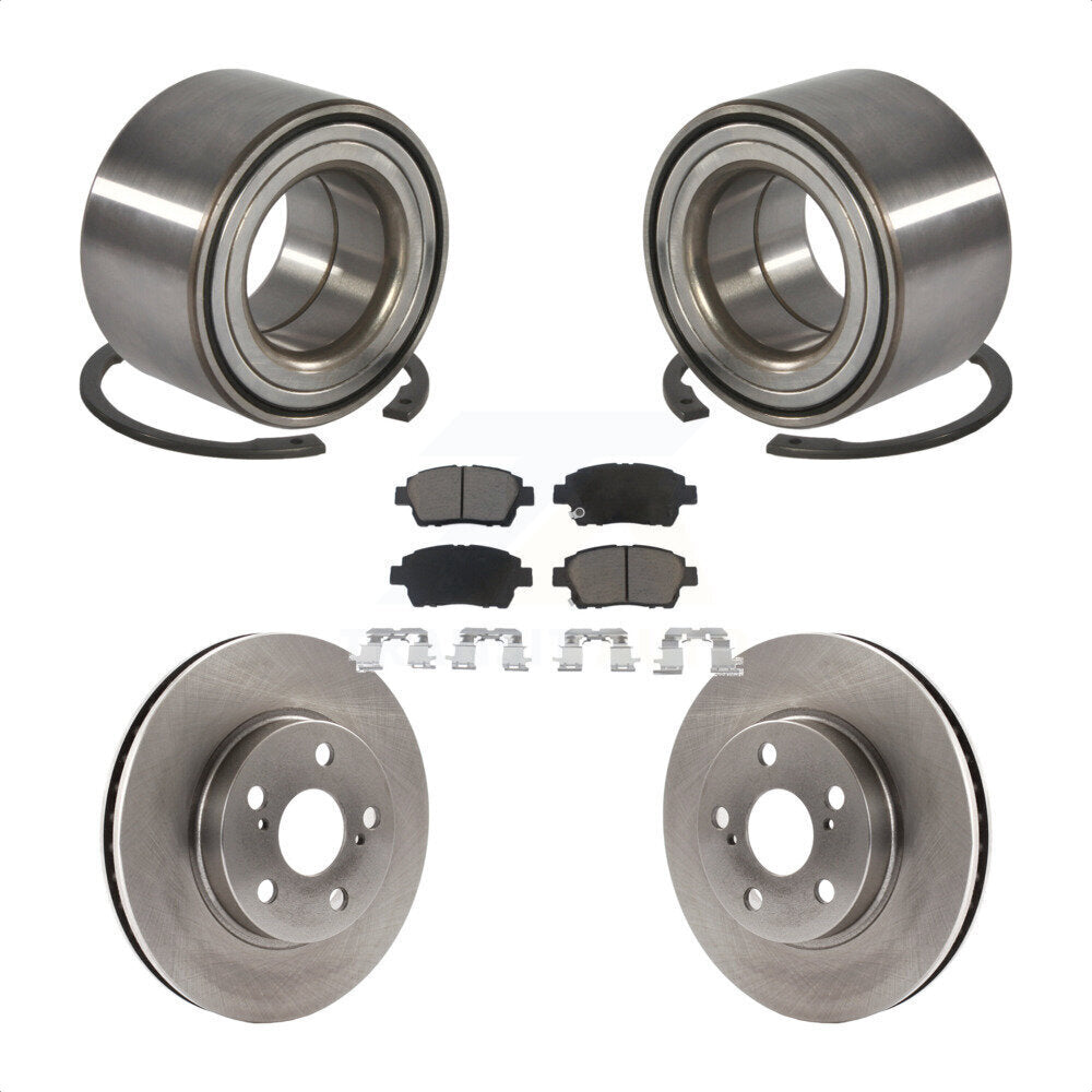 Wheel Bearing Disc Brake Rotors And Pads Front Kit For 2000 Toyota Celica GT