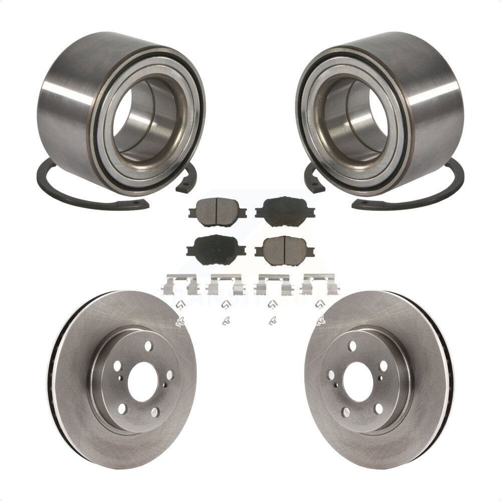 Wheel Bearing Disc Brake Rotors And Pads Front Kit For 2001 Toyota Celica GT