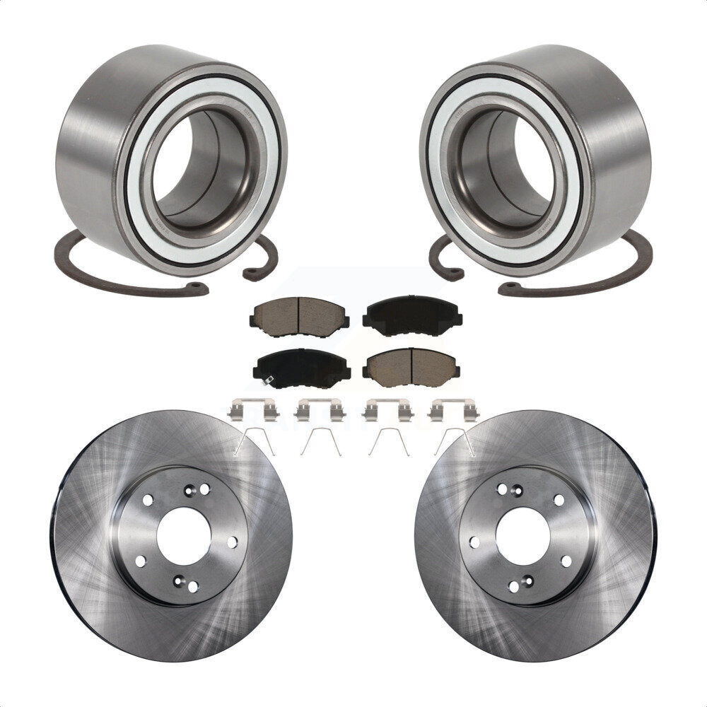 Wheel Bearing Disc Brake Rotor And Pads Front Kit For 2003-2011 Honda Element EX