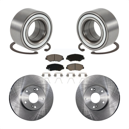 Wheel Bearing Disc Brake Rotor And Pads Front Kit For 2003-2011 Honda Element EX