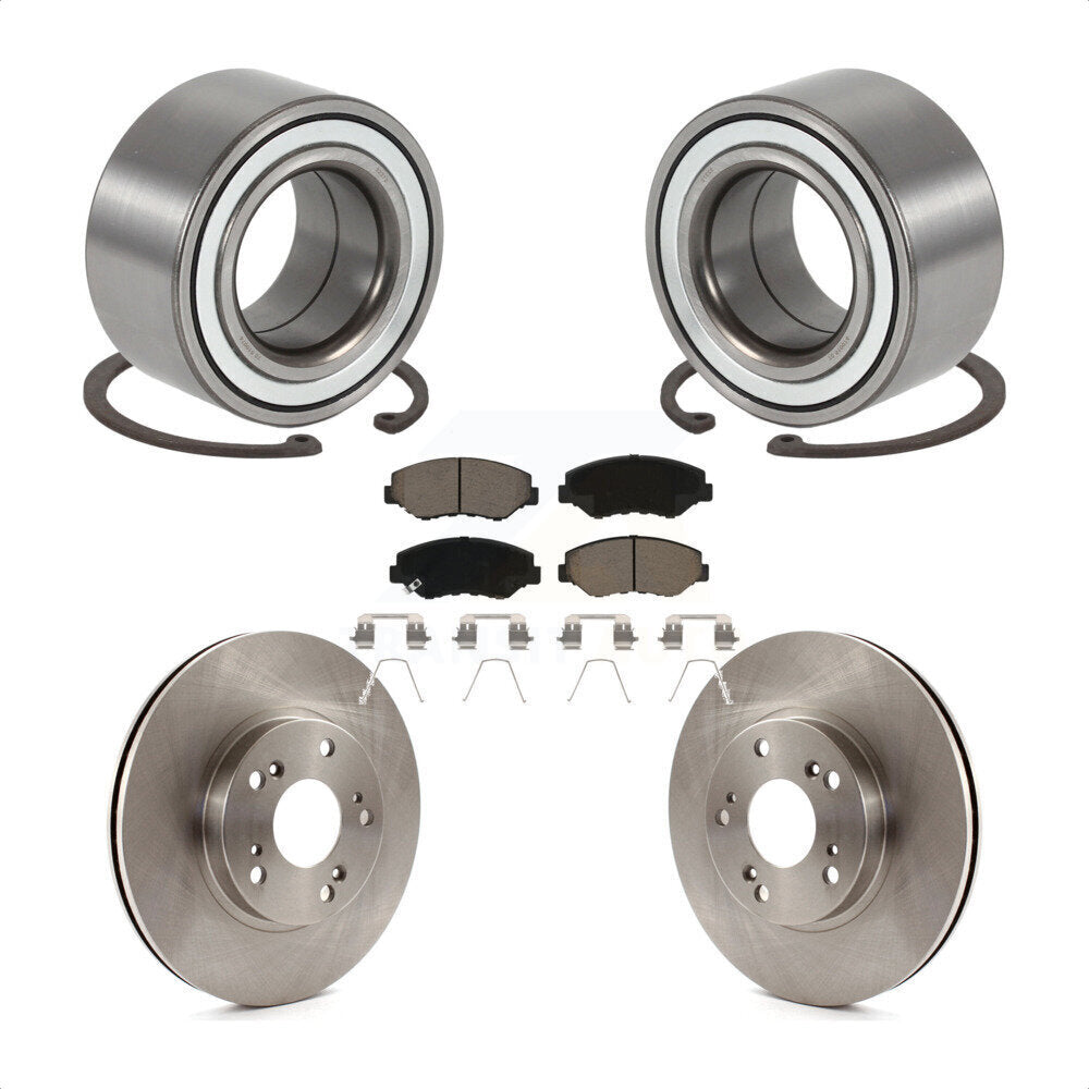 Wheel Bearing Disc Brake Rotors And Ceramic Pads Front Kit For Honda CR-V