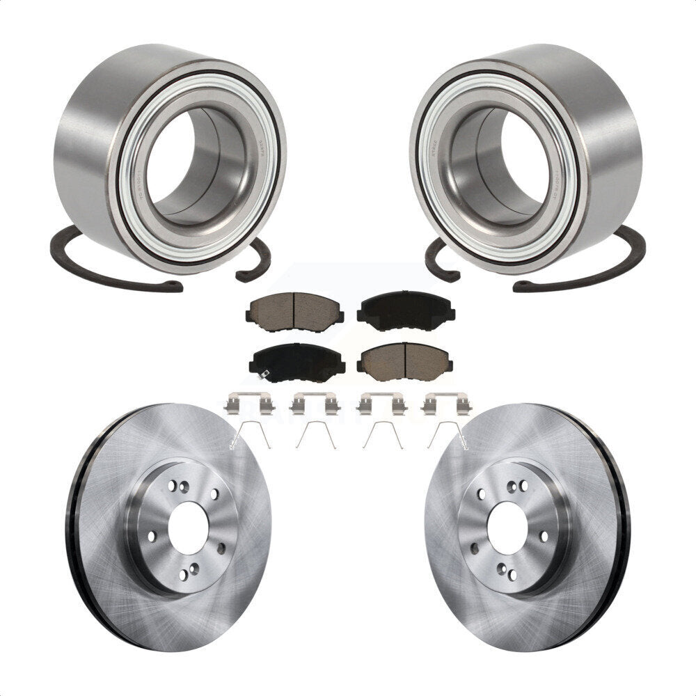 Wheel Bearing Disc Brake Rotors And Pads Front Kit For 2003-2004 Honda Pilot