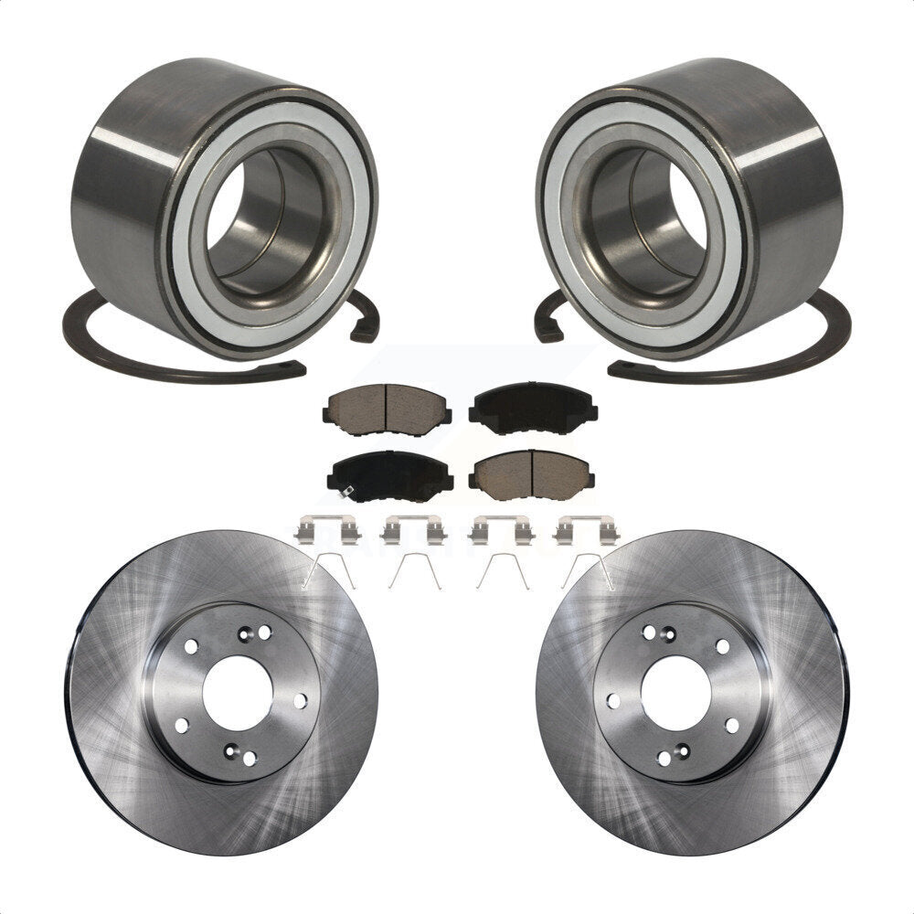 Wheel Bearing Disc Brake Rotors And Ceramic Pads Front Kit For 2016 Honda CR-Z