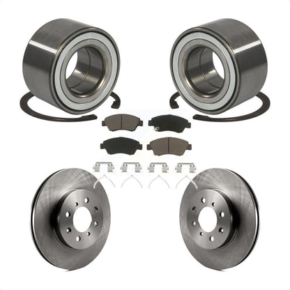 Wheel Bearing Disc Brake Rotors And Ceramic Pads Front Kit For Honda Fit