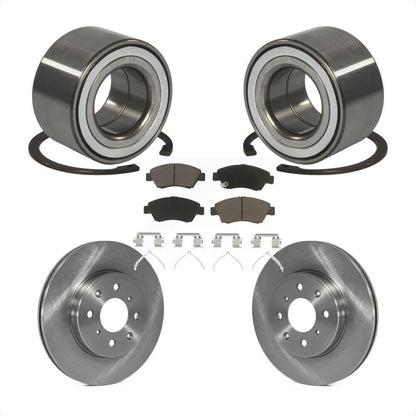 Wheel Bearing Disc Brake Rotor And Ceramic Pad Front Kit For 2015-2020 Honda Fit