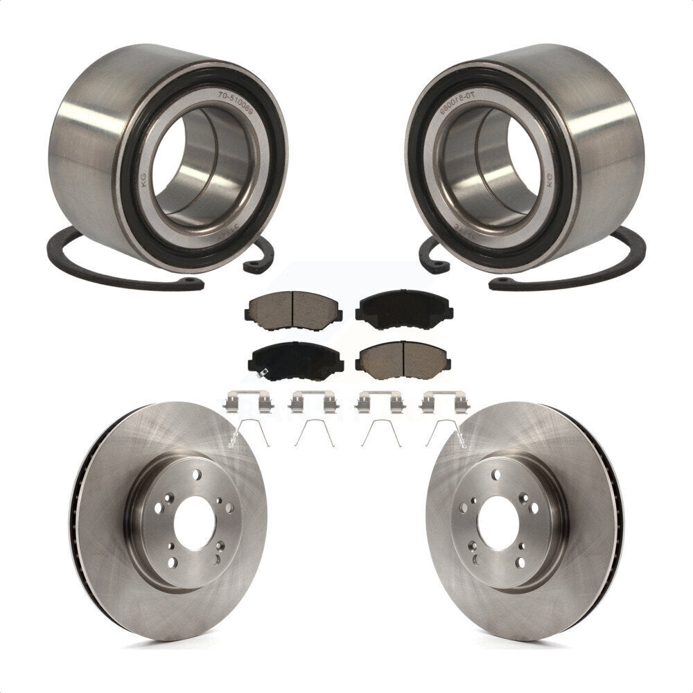 Wheel Bearing Disc Brake Rotors And Ceramic Pads Front Kit For Honda Civic