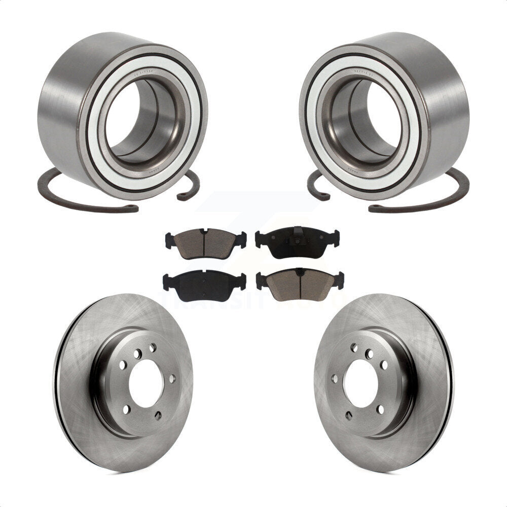 Wheel Bearing Disc Brake Rotors And Pads Front Kit For 2001-2005 BMW 325i 325xi