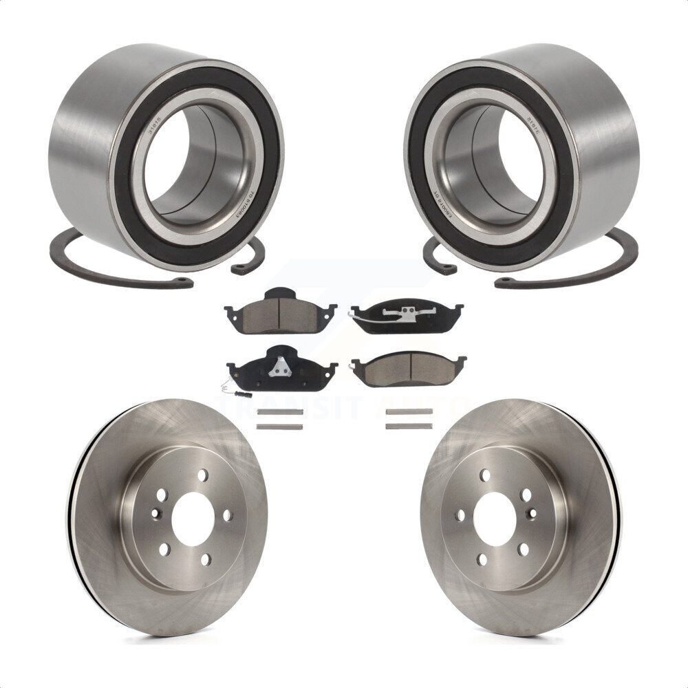 Wheel Bearing Disc Brake Rotor Pad Front Kit For Mercedes-Benz ML320 ML350 ML430