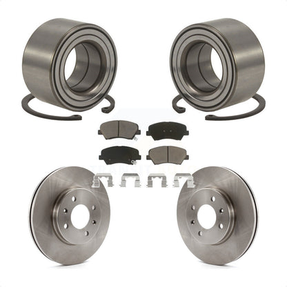 Wheel Bearing Disc Brake Rotors And Pads Front Kit For 2012-2017 Hyundai Accent