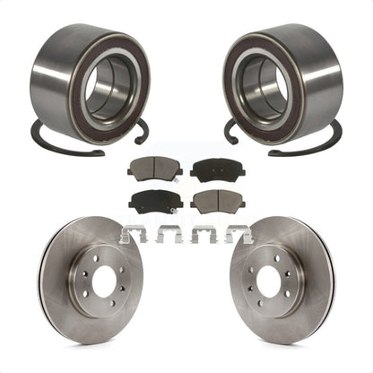 Wheel Bearing Disc Brake Rotors And Ceramic Pads Front Kit For Kia Rio