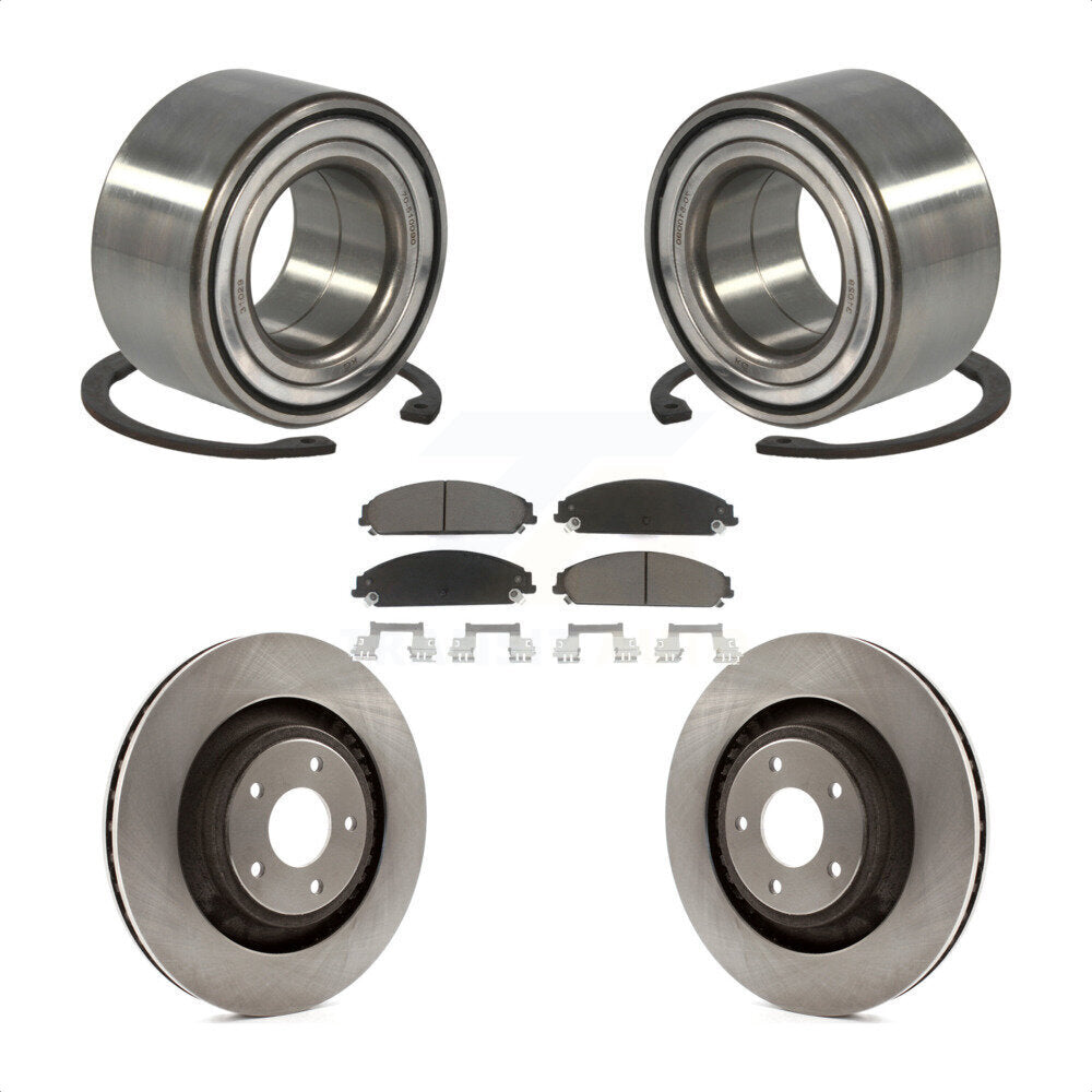 Wheel Bearing Disc Brake Rotor & Pad Front Kit For 2008-2009 Dodge Caliber SRT-4