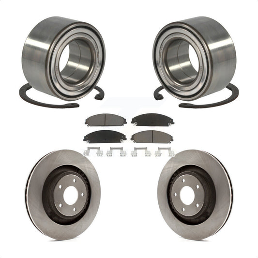 Wheel Bearing Disc Brake Rotor & Pad Front Kit For 2008-2009 Dodge Caliber SRT-4