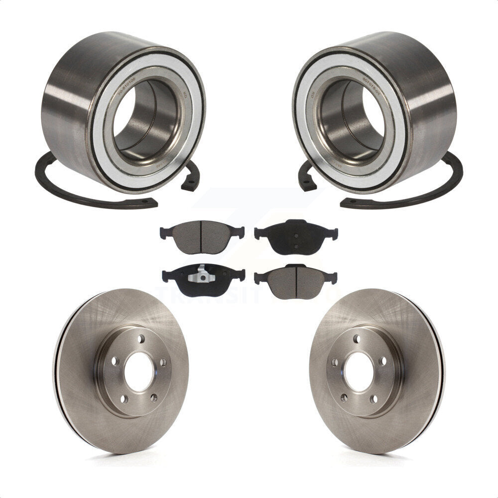 Wheel Bearing Disc Brake Rotor Pads Front Kit For 2010-2013 Ford Transit Connect