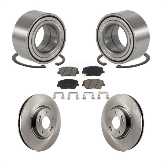 Wheel Bearing Disc Brake Rotors And Pads Front Kit For 2012-2017 Hyundai Azera