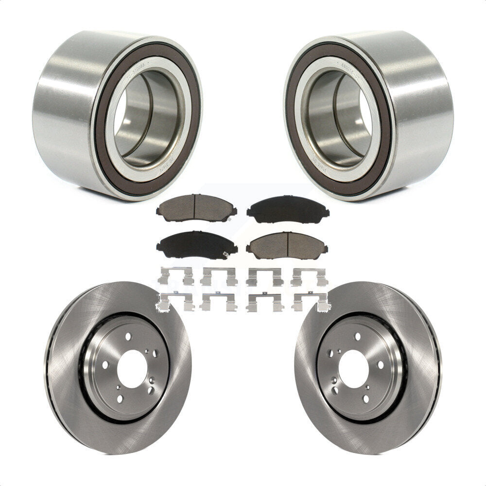 Wheel Bearing Disc Brake Rotors And Pads Front Kit For 2017-2019 Honda Ridgeline