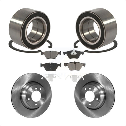 Wheel Bearing Disc Brake Rotors And Ceramic Pads Front Kit For 2006 BMW 330xi