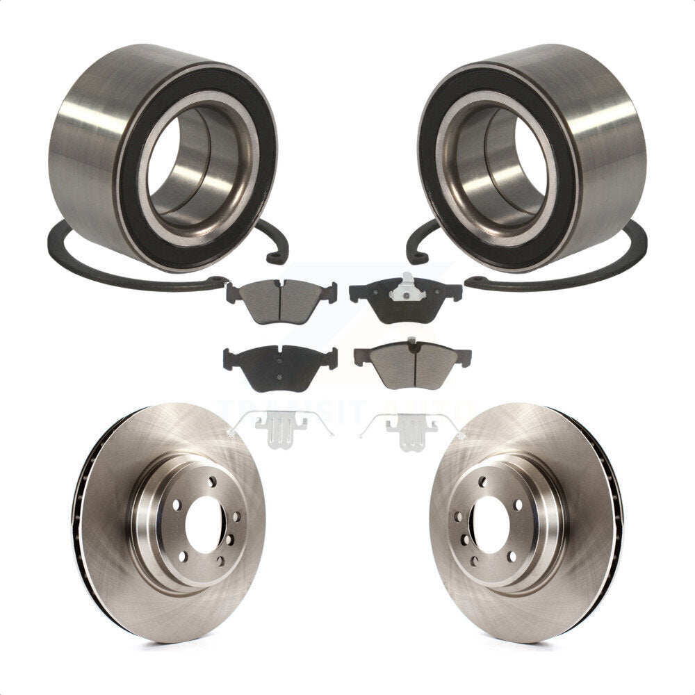 Wheel Bearing Disc Brake Rotors And Ceramic Pads Front Kit For 2007 BMW 335xi