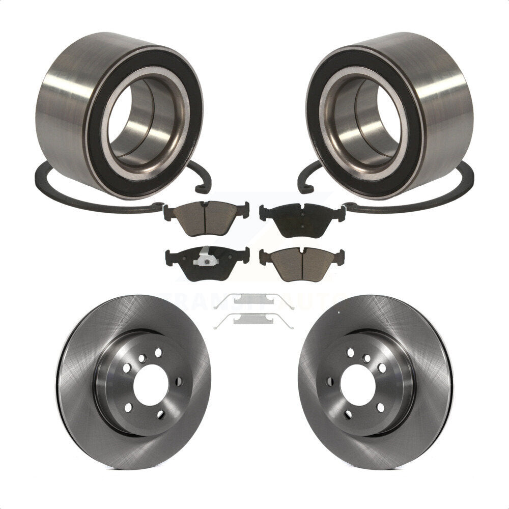 Wheel Bearing Disc Brake Rotors And Ceramic Pads Front Kit For 2004-2010 BMW X3