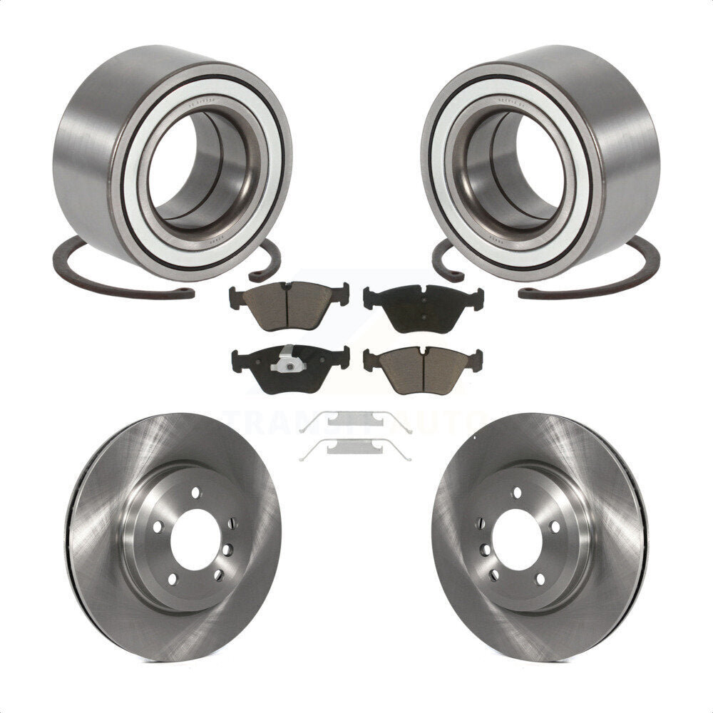 Wheel Bearing Disc Brake Rotors And Pads Front Kit For 2001-2005 BMW 330i 330xi