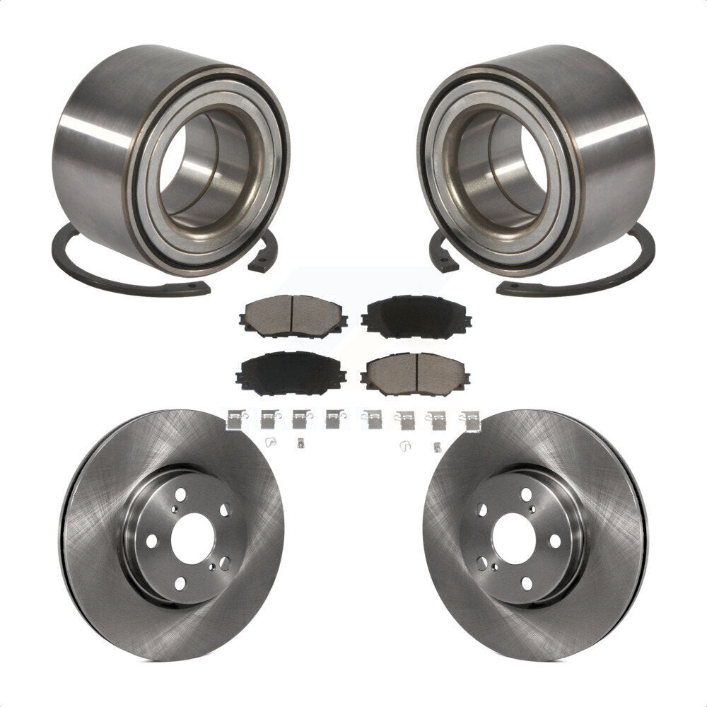 Wheel Bearing Brake Rotor & Pad Front Kit For Toyota Corolla Matrix Pontiac Vibe