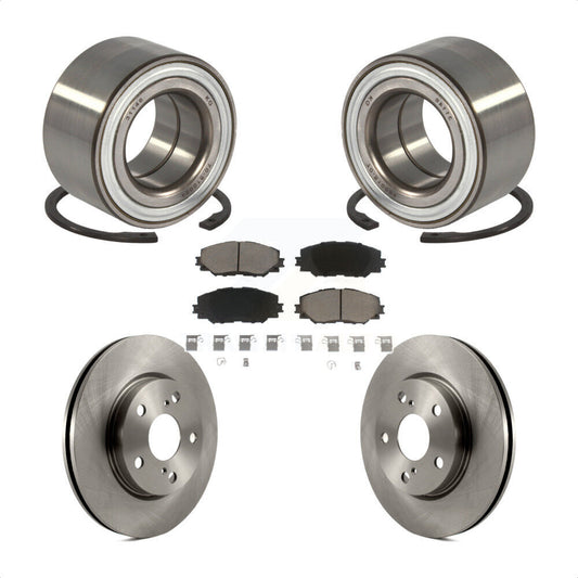 Wheel Bearing Disc Brake Rotors And Pads Front Kit For 2017-2018 Toyota Prius V