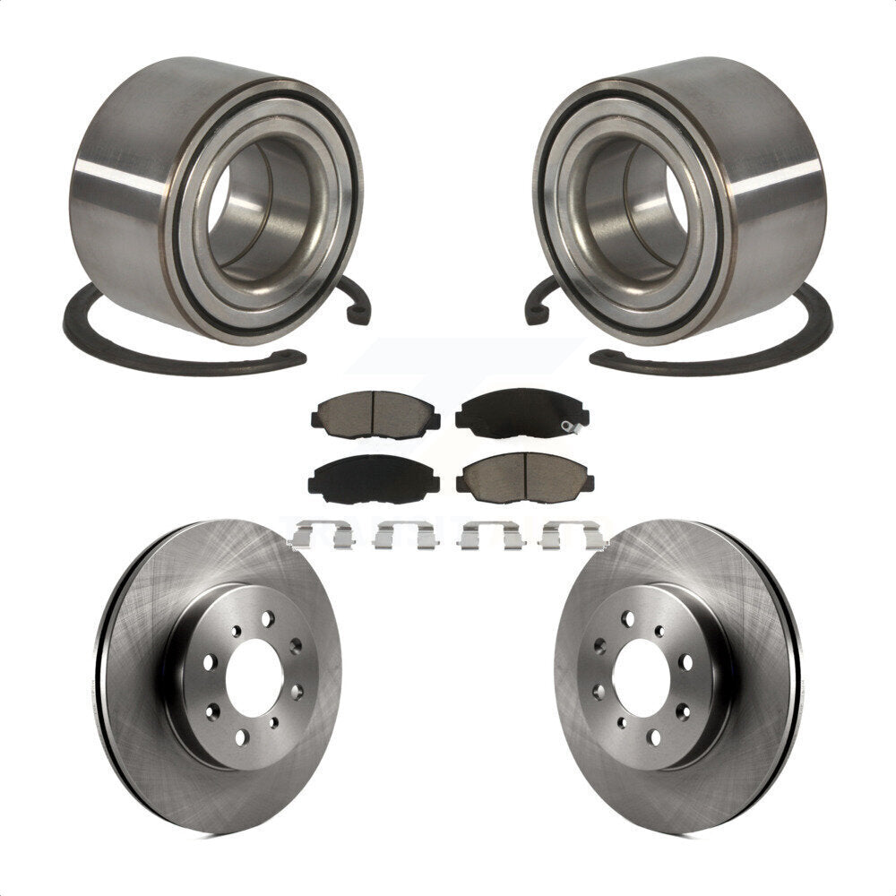 Wheel Bearing Disc Brake Rotors And Pads Front Kit For Honda Civic Acura EL