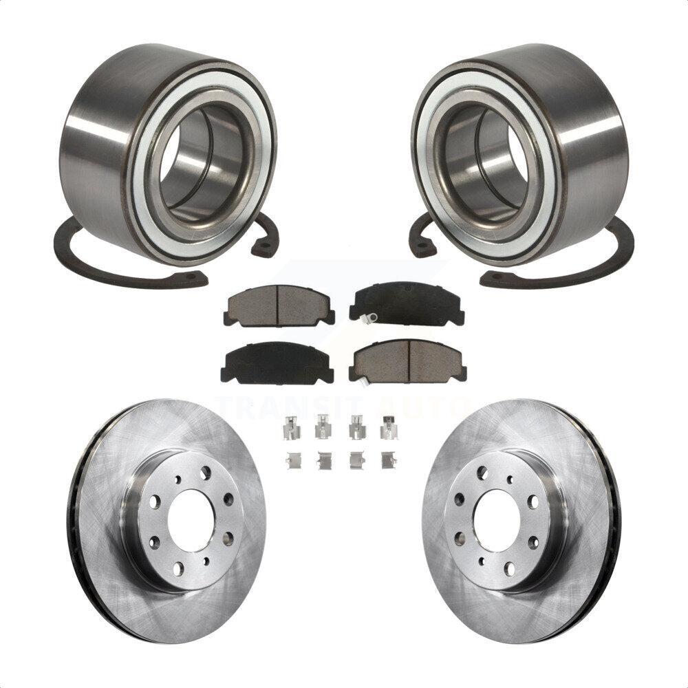 Wheel Bearing Disc Brake Rotors And Ceramic Pads Front Kit For Honda Civic