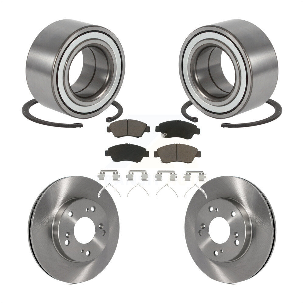 Wheel Bearing Disc Brake Rotors And Pads Front Kit For Honda Civic Acura RSX
