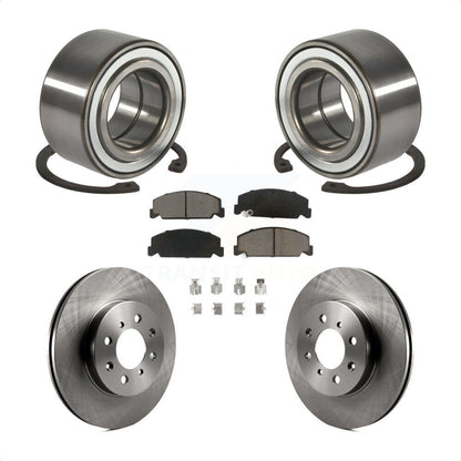 Wheel Bearing Brake Rotor Pad Front Kit For 1997 Honda Civic LX with 4-Wheel ABS