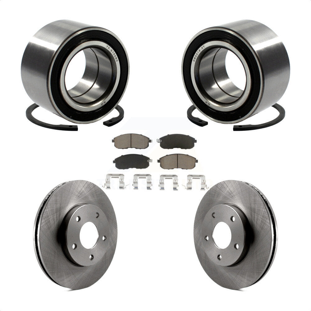 Wheel Bearing Brake Rotor Pad Front Kit For 2000-2001 Nissan Maxima INFINITI I30