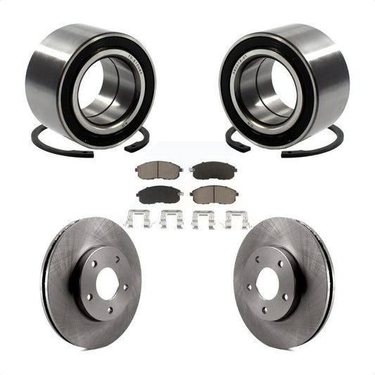 Wheel Bearing Brake Rotor Pad Front Kit For 2000-2001 Nissan Maxima INFINITI I30