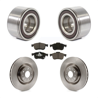 Wheel Bearing Disc Brake Rotor And Ceramic Pad Front Kit For 2014-2018 Fiat 500L