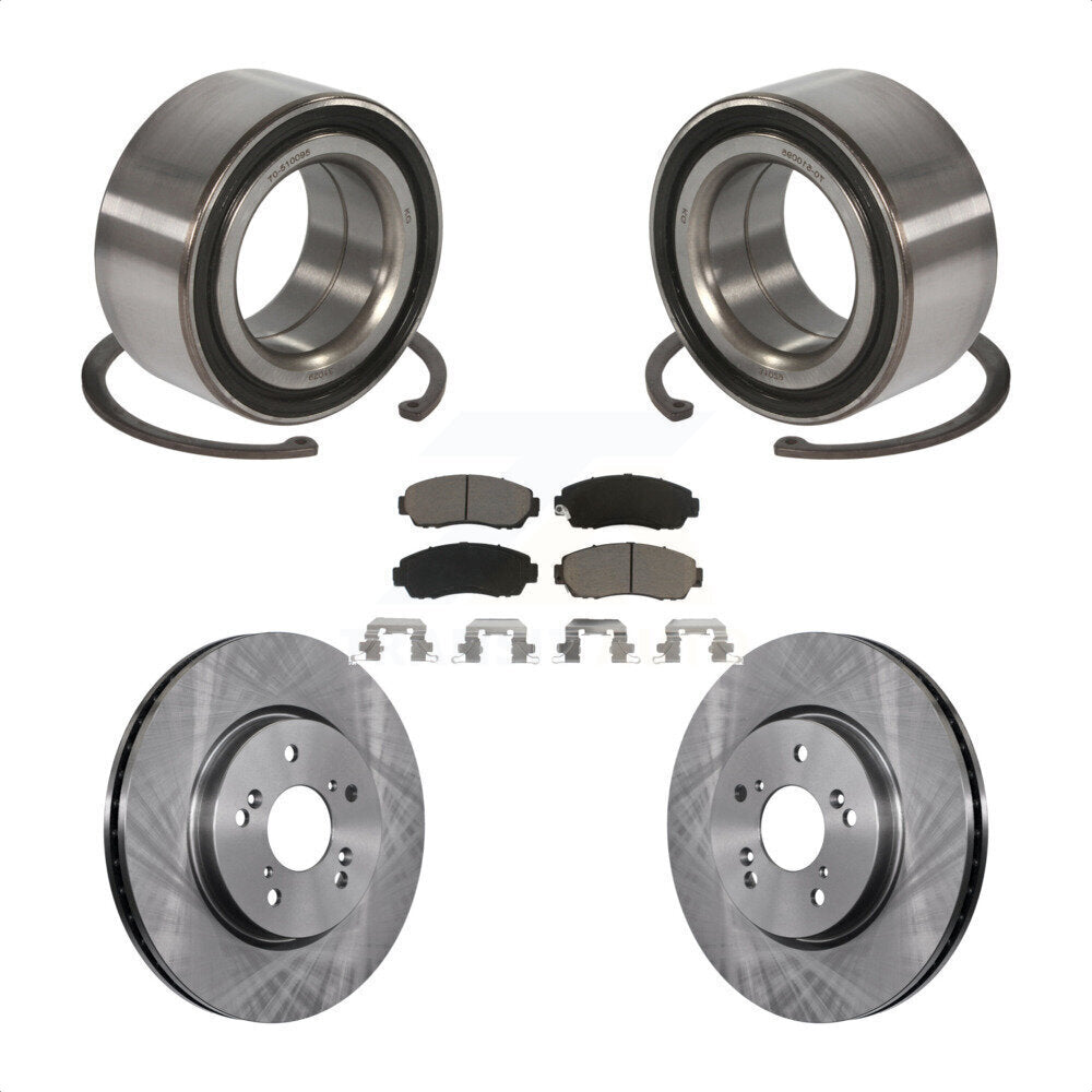 Wheel Bearing Disc Brake Rotors And Pads Front Kit For Honda Accord Crosstour