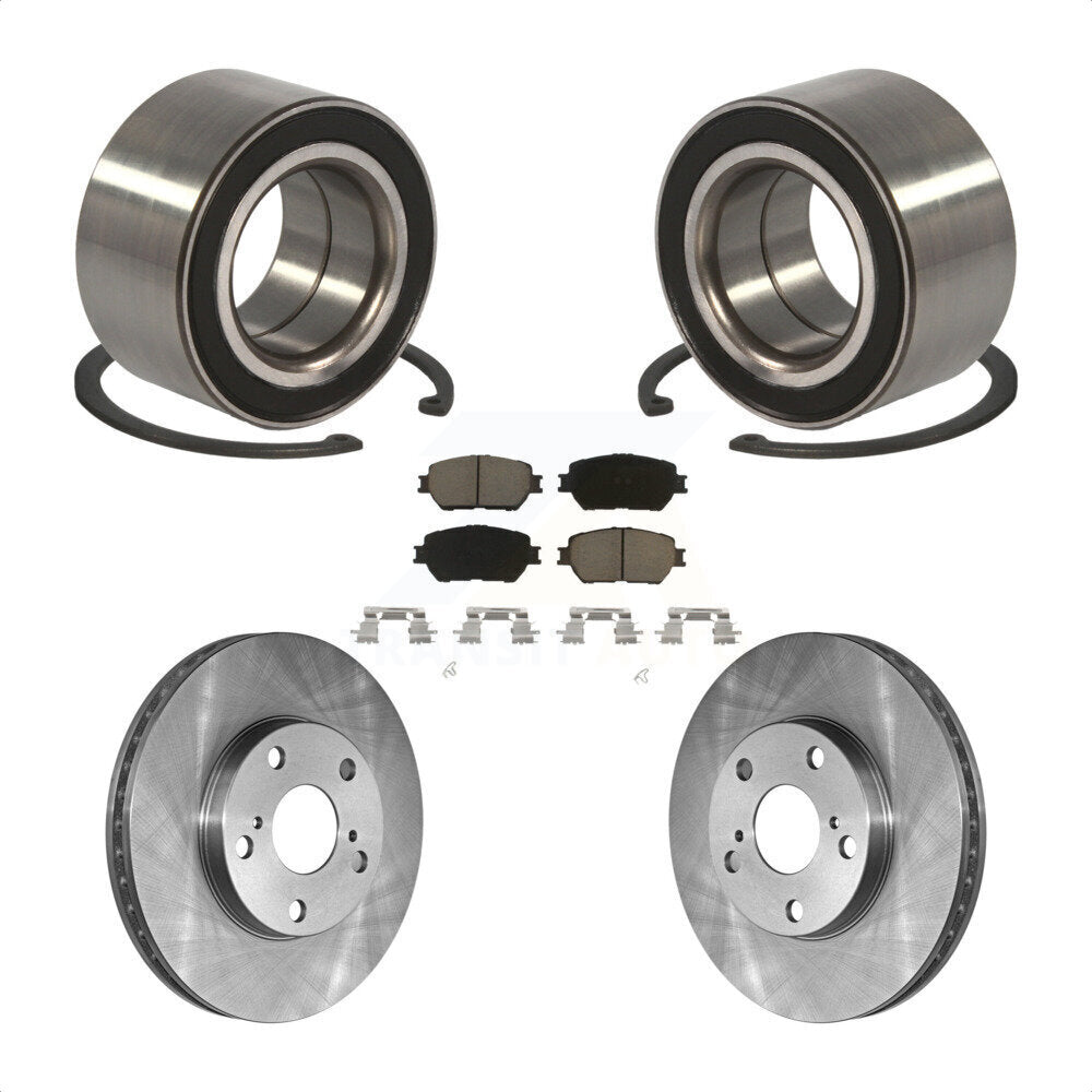 Wheel Bearing Disc Brake Rotors And Ceramic Pads Front Kit For Toyota Camry