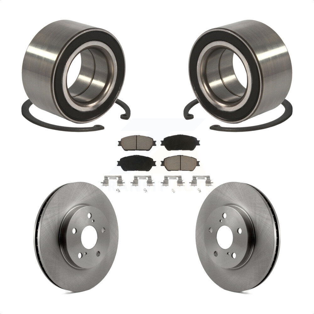 Wheel Bearing Brake Rotor & Pads Front Kit For Toyota Sienna Camry Solara Avalon
