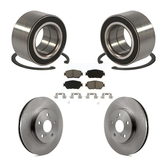 Wheel Bearing Disc Brake Rotors And Ceramic Pads Front Kit For Toyota Camry