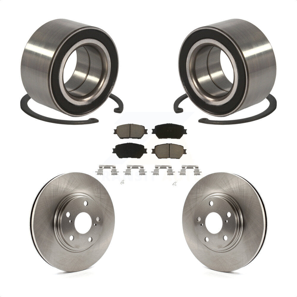Wheel Bearing Disc Brake Rotors And Ceramic Pads Front Kit For Toyota Camry