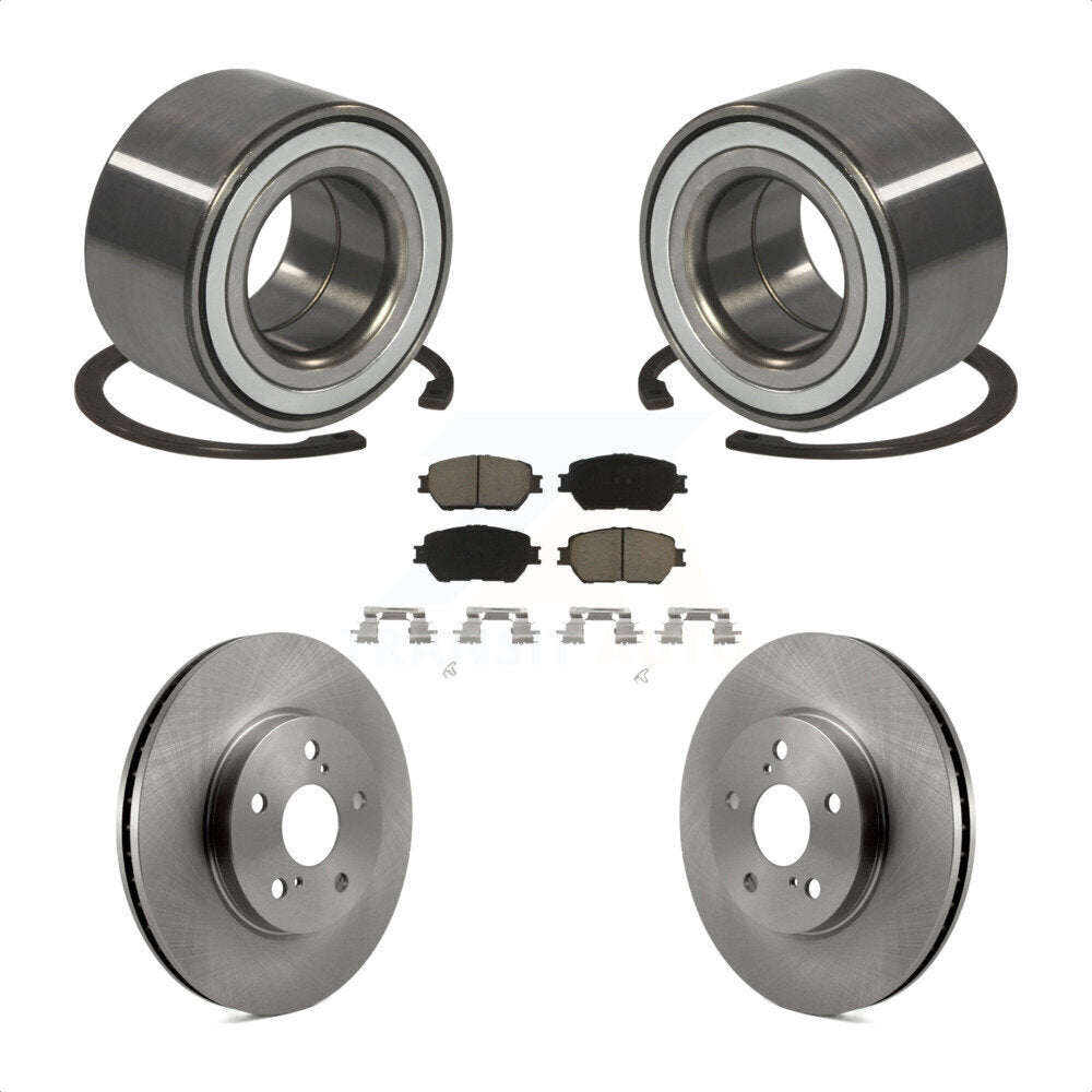 Wheel Bearing Disc Brake Rotors And Ceramic Pads Front Kit For Toyota Camry