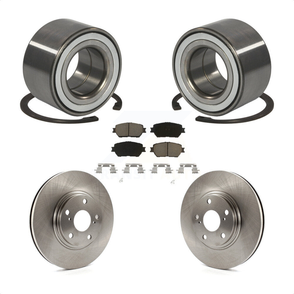 Wheel Bearing Disc Brake Rotors And Ceramic Pads Front Kit For Toyota Camry