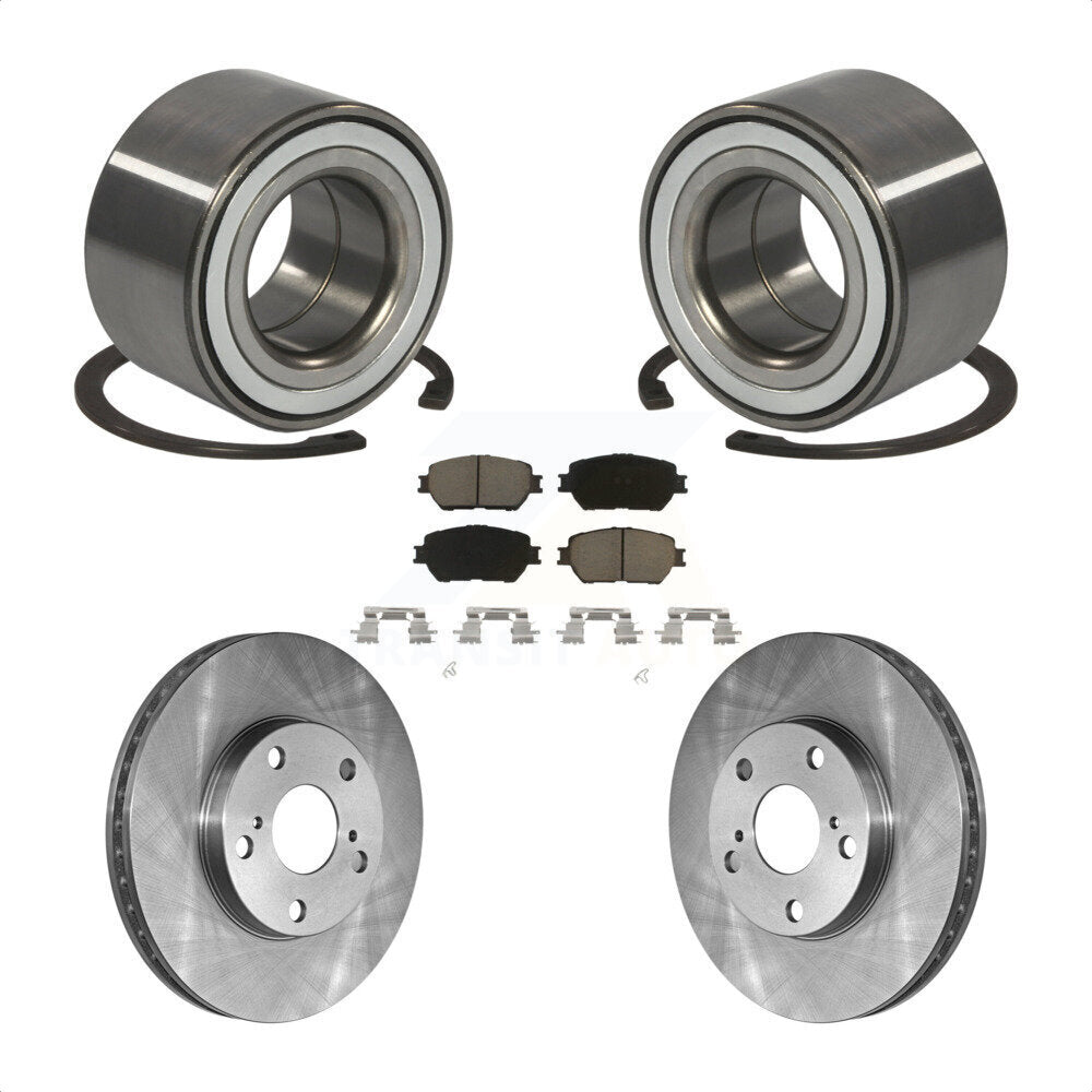 Wheel Bearing Disc Brake Rotors And Ceramic Pads Front Kit For Toyota Camry
