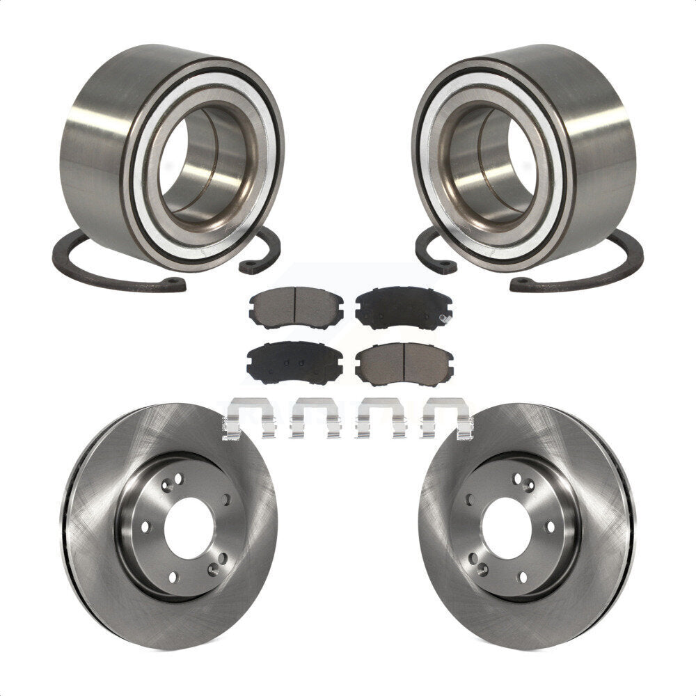 Wheel Bearing Disc Brake Rotors And Ceramic Pads Front Kit For Hyundai Tiburon